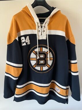 Boston Bruins Causeway Collection Old Time Hockey Jersey Hoodie - Men’s XL